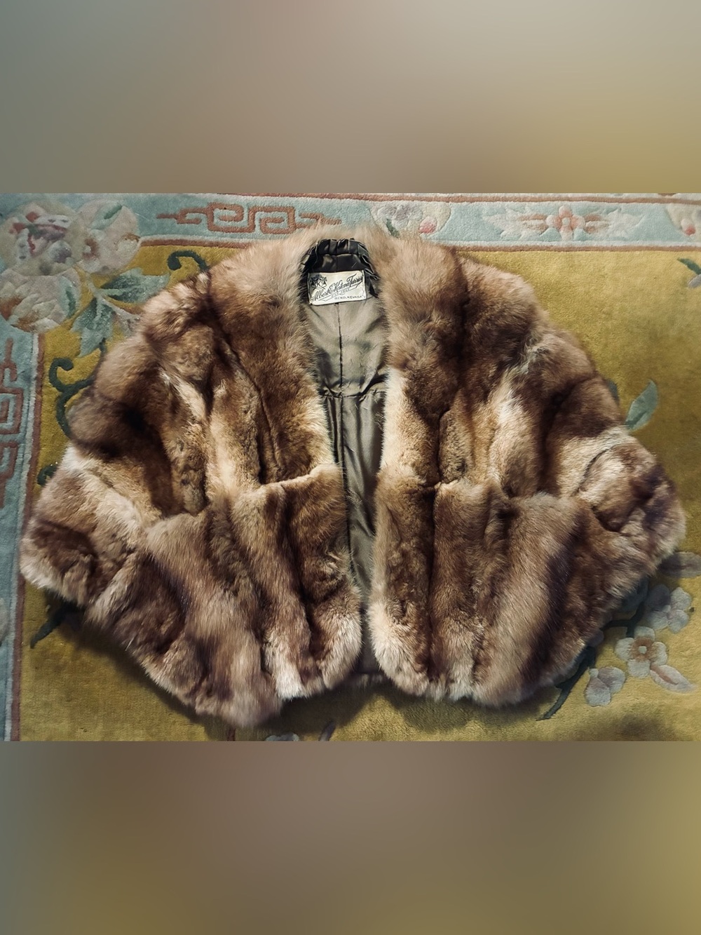 Vintage Real Mink Stole With Pockets